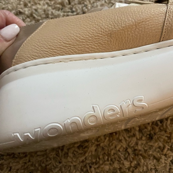 wonders a-2634 - natural color platform leather loafer- size 39 (8.5-9) - Picture 5 of 7